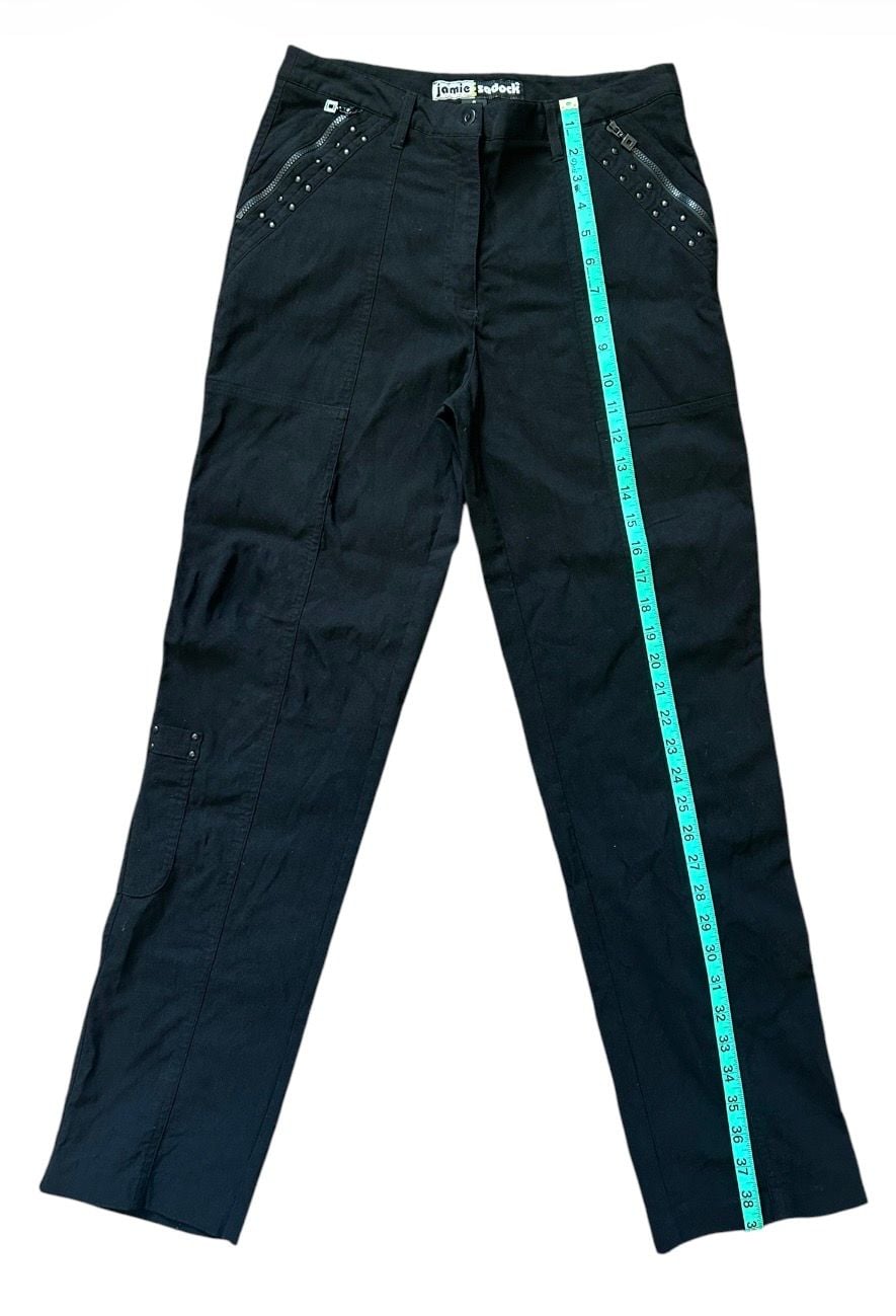 Jamie Sadock Pants Size 6 Black Studded Zip Pocket 5