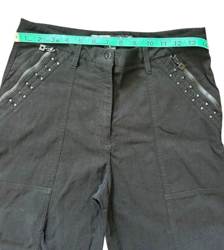 Jamie Sadock Pants Size 6 Black Studded Zip Pocket 6
