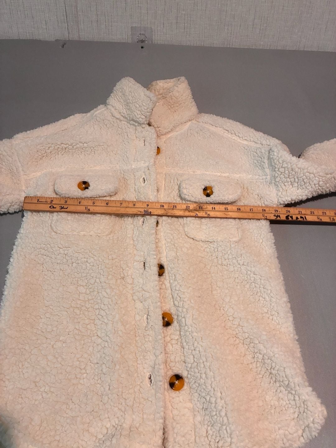 No Boundaries Sherpa Pullover Zip Jacket Size S (3-5) White Fleece 4