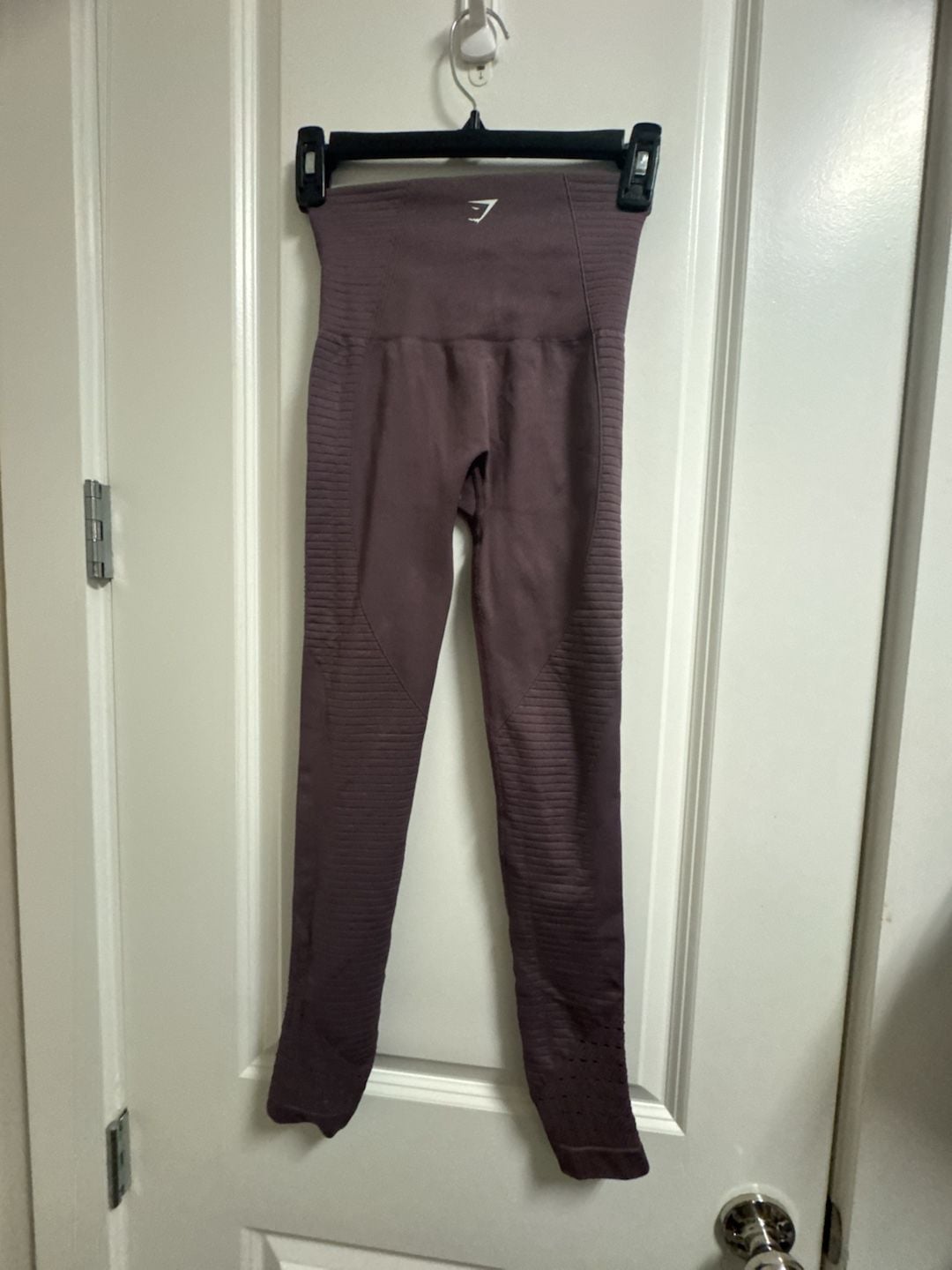 Women’s Gymshark Energy Seamless Leggings Purple Ribbed High Waisted 6