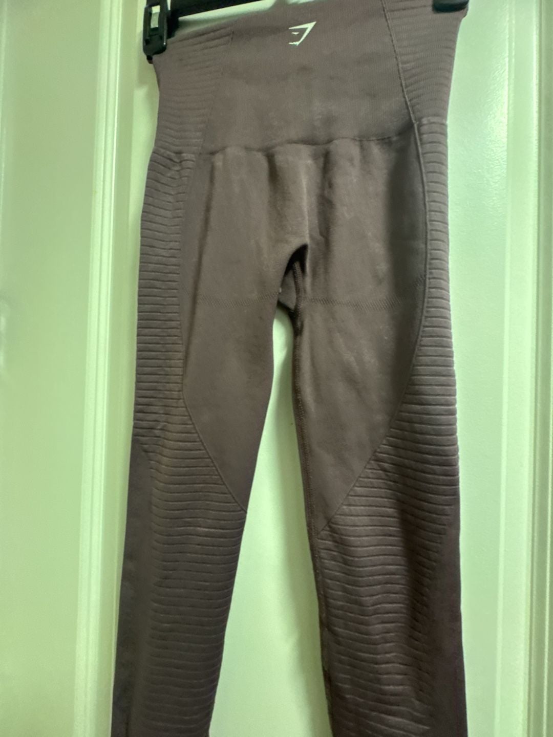 Women’s Gymshark Energy Seamless Leggings Purple Ribbed High Waisted 8