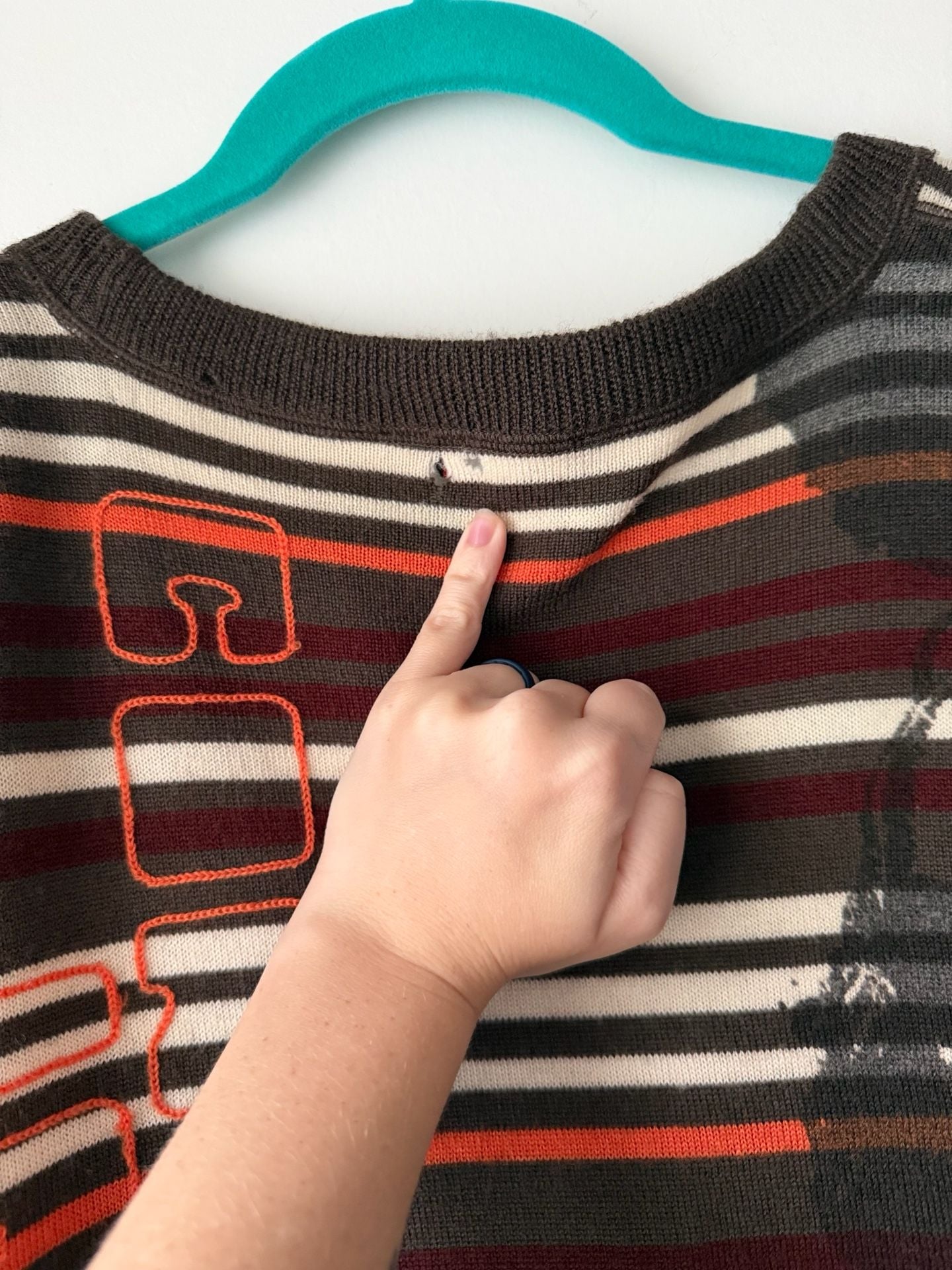 Vintage Artful Dodger Wool Striped Cardigan Sweater Mens XL Y2K Streetwear Brown 7