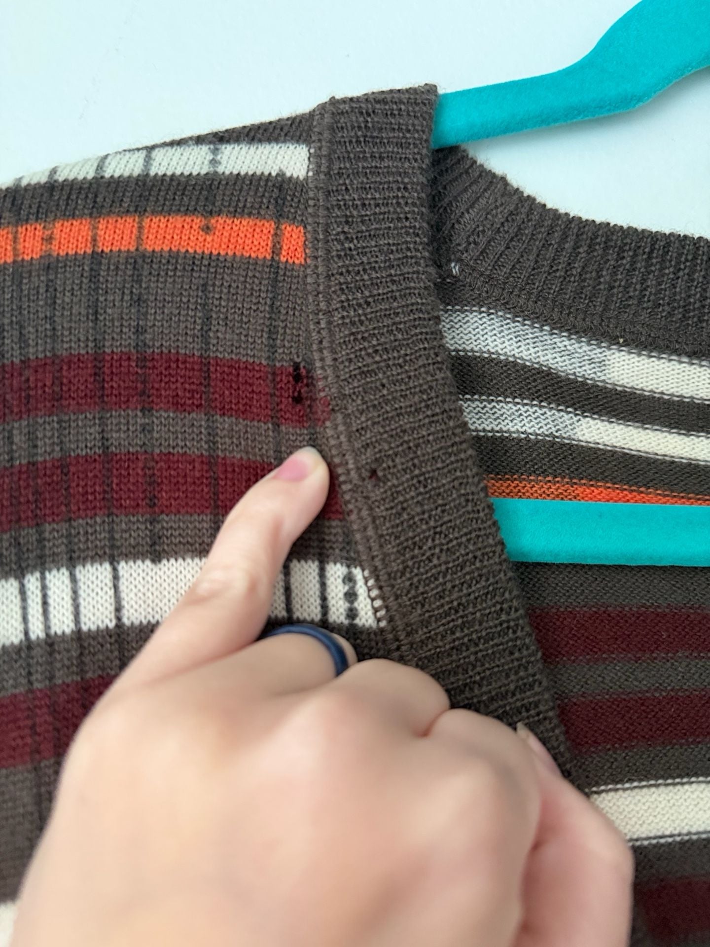 Vintage Artful Dodger Wool Striped Cardigan Sweater Mens XL Y2K Streetwear Brown 8