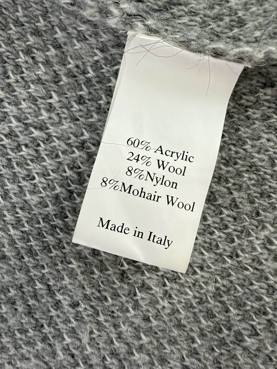 Dolce Stella Long Cardigan Sweater Size L Gray Plaid Wool Blend 7