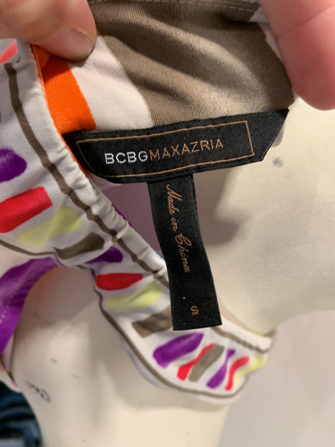 Y2k Bcbgmaxazria Abstract Print Halter Tank Top Size S Multicolor 6