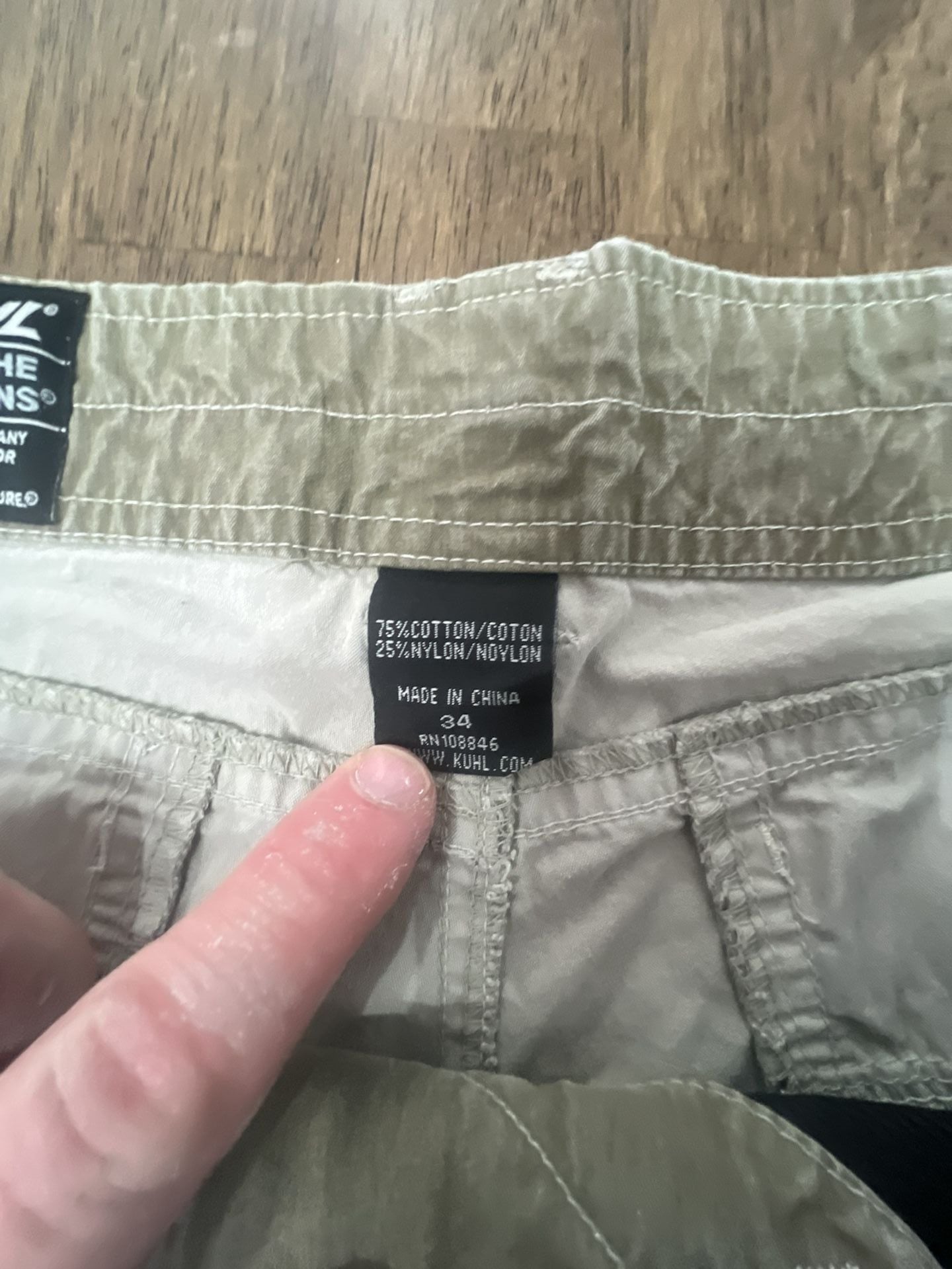 Kuhl Ramblr Cargo Shorts Size 33 Green Patina Dye Cotton Blend 5