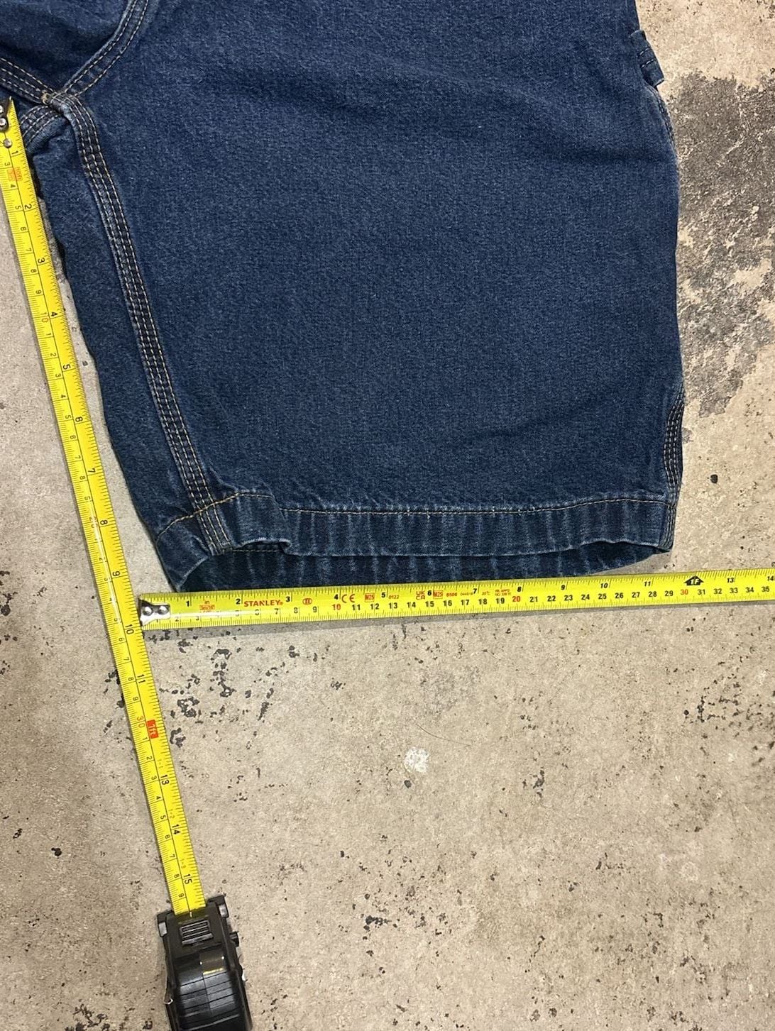 Carhartt B153 HDK Carpenter Jean Shorts Size 34 Blue Denim Workwear 7