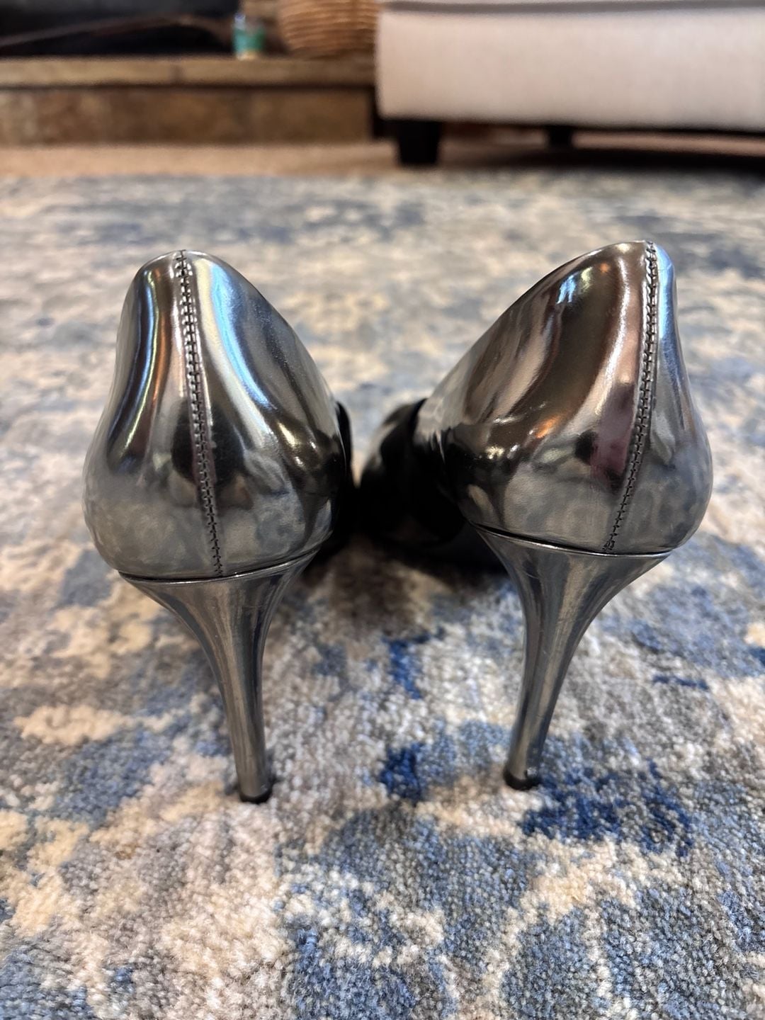Gianni Bini Heels Size 10M Silver Metallic Stiletto 4