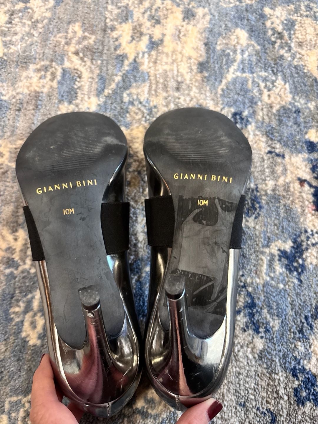 Gianni Bini Heels Size 10M Silver Metallic Stiletto 5