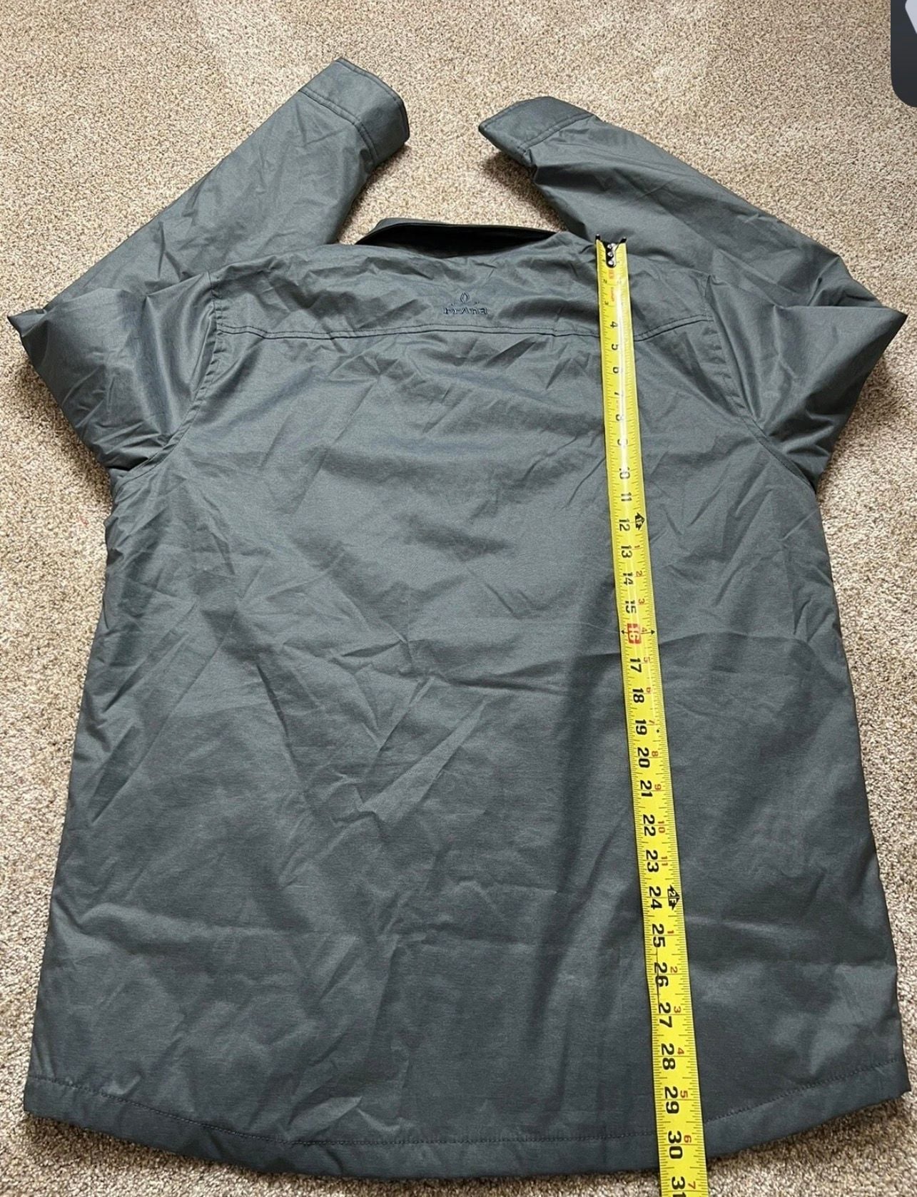 prAna Hardwin Shirt Jacket Size L Gray Quilted Lined Full Zip 7