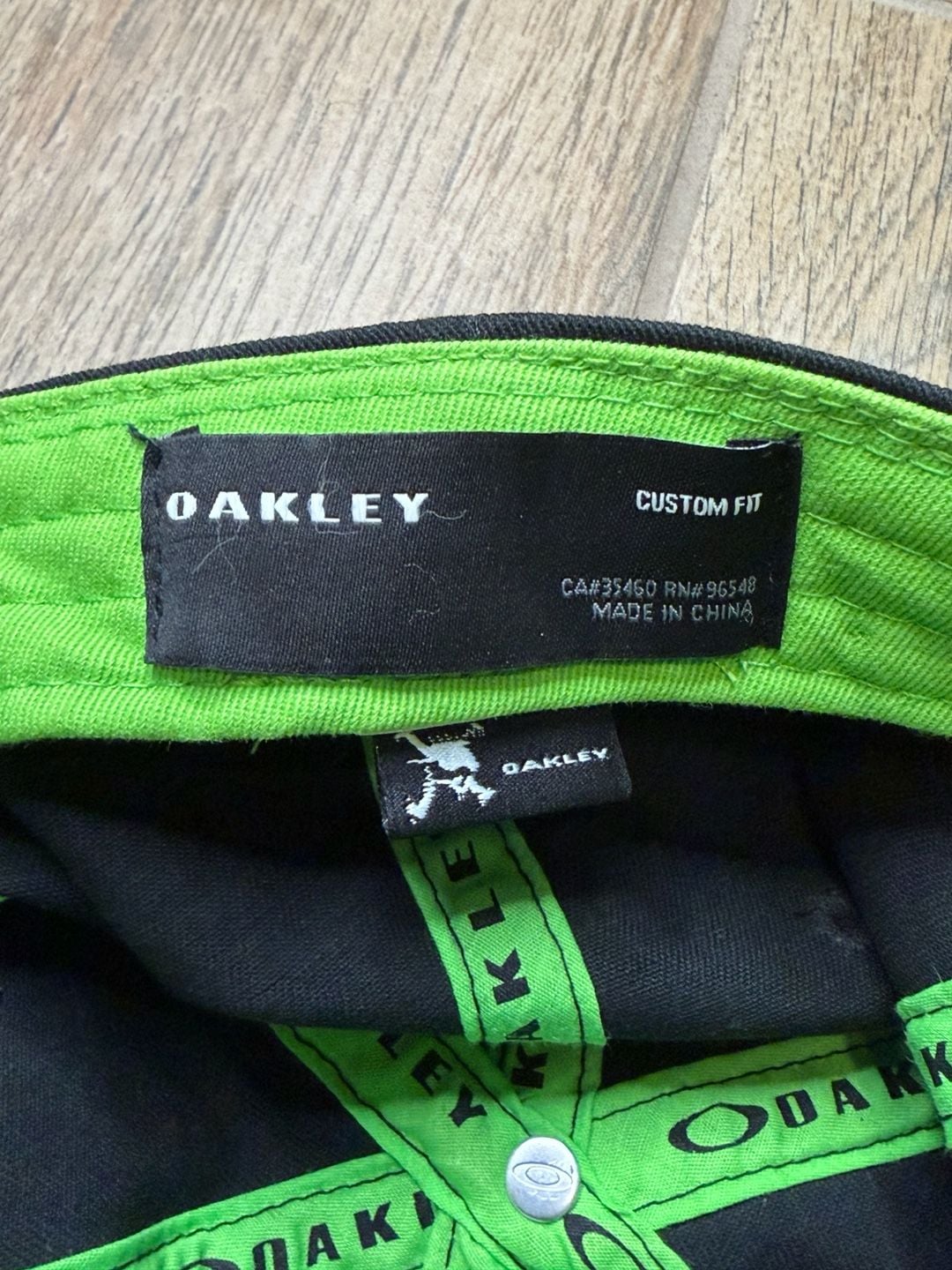 Oakley Updating Hat Black Lime Green Strapback 7