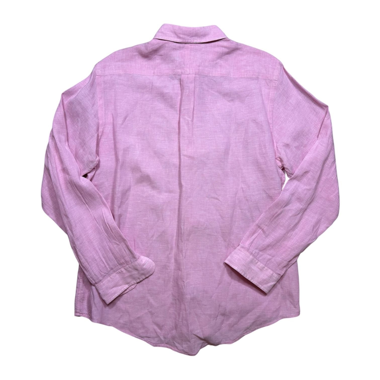 Ralph Lauren Linen Button-Down Shirt Size XL Pink Long Sleeve 3