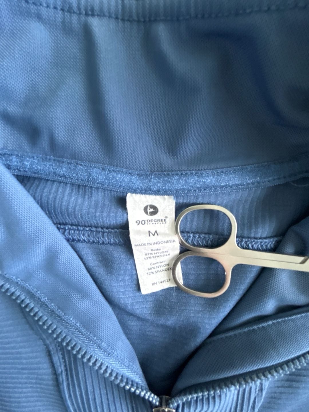 90 Degree By Reflex Crop Half Zip Jacket Size M Blue Athletic Top 5