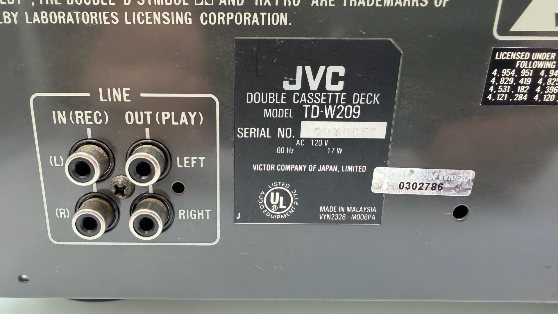 Jvc Td-W209 Double Cassette Deck Audio Player 7