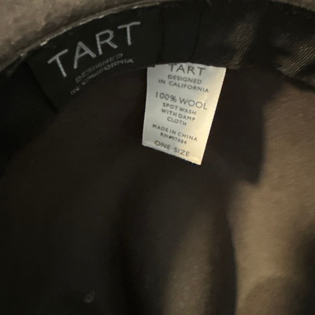 Tart Wool Fedora Hat One Size Grey Braided Band 3