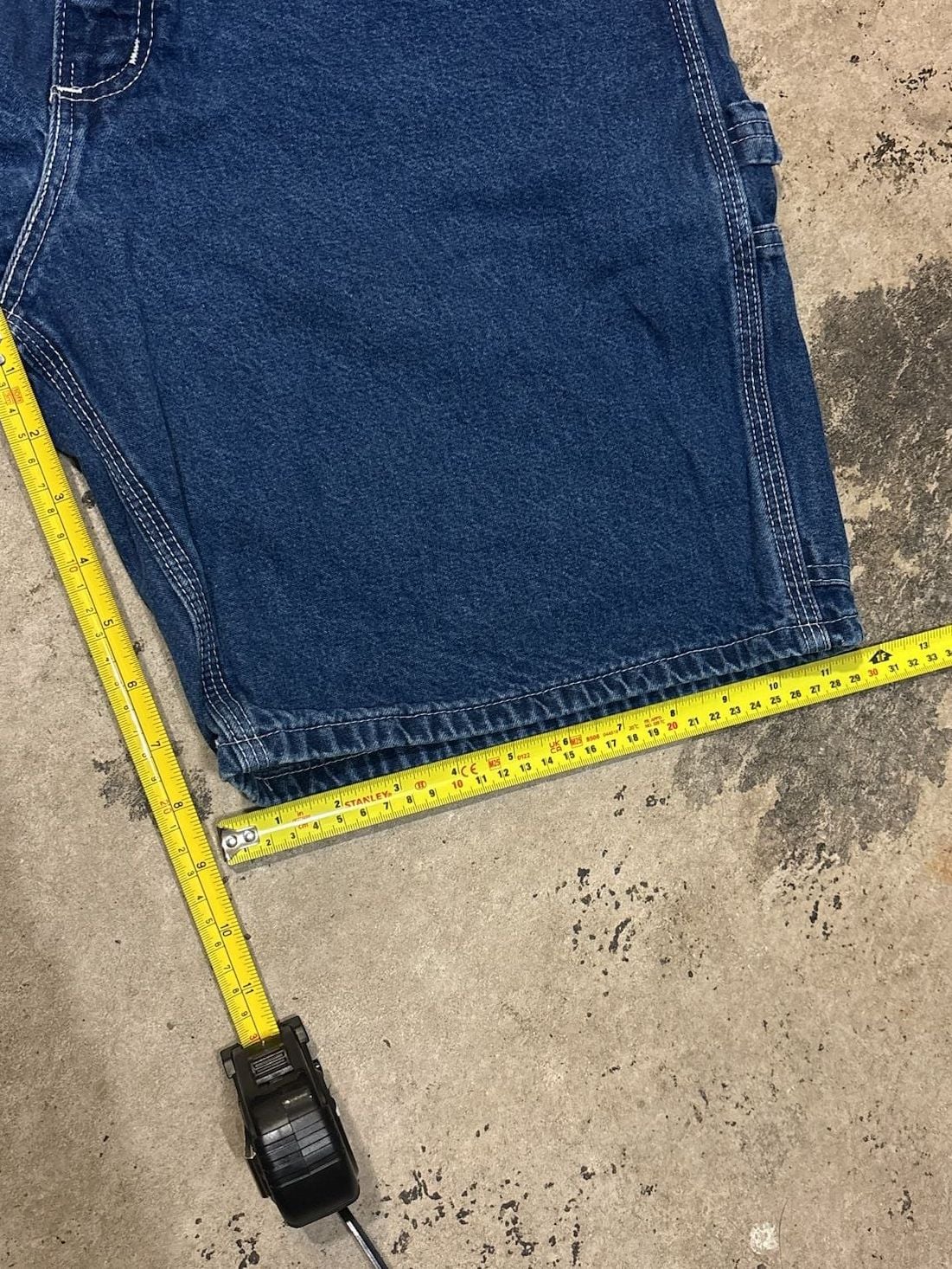 Carhartt B28 DST Carpenter Denim Shorts Size 34 Blue Workwear 7
