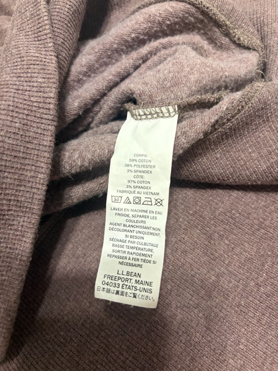 L.L. Bean Fall Athletic Sweatshirt Size XL Reg Purple Crew Neck Pullover 5