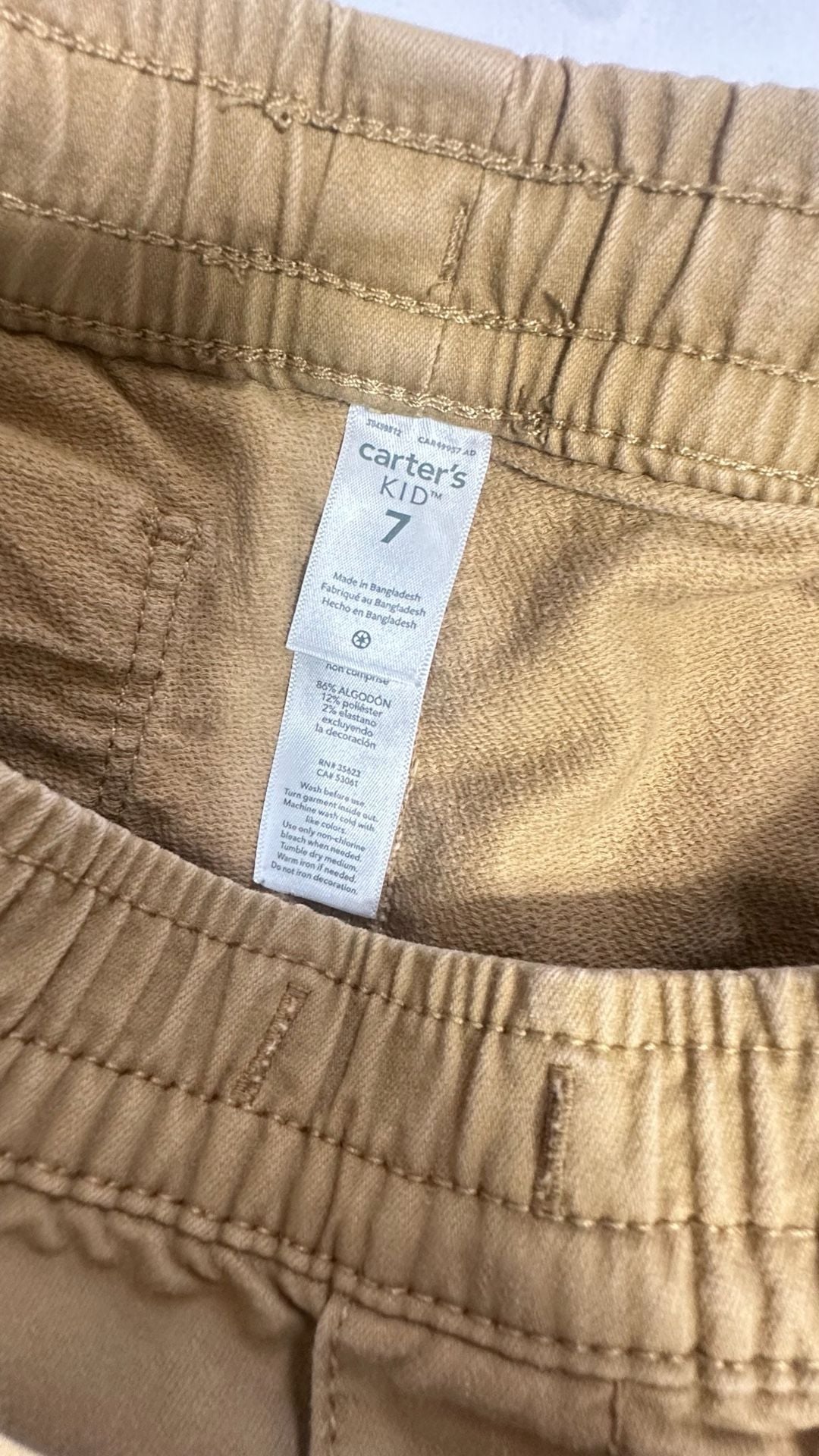Carter's Kid Size 7 Tan Jogger Pants 4