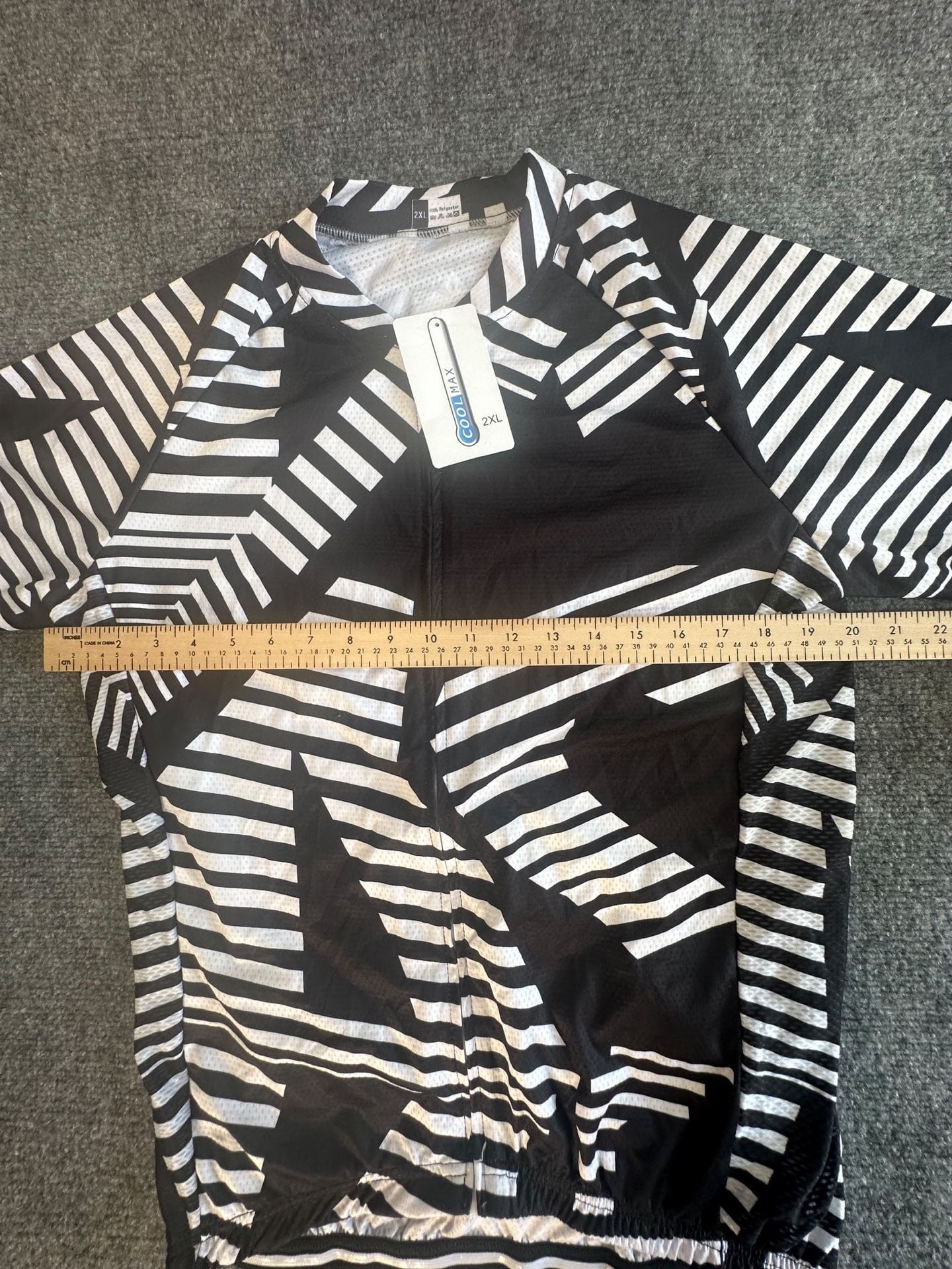 Cool Max New Cycling Jersey Size 2XL Black White Men 8