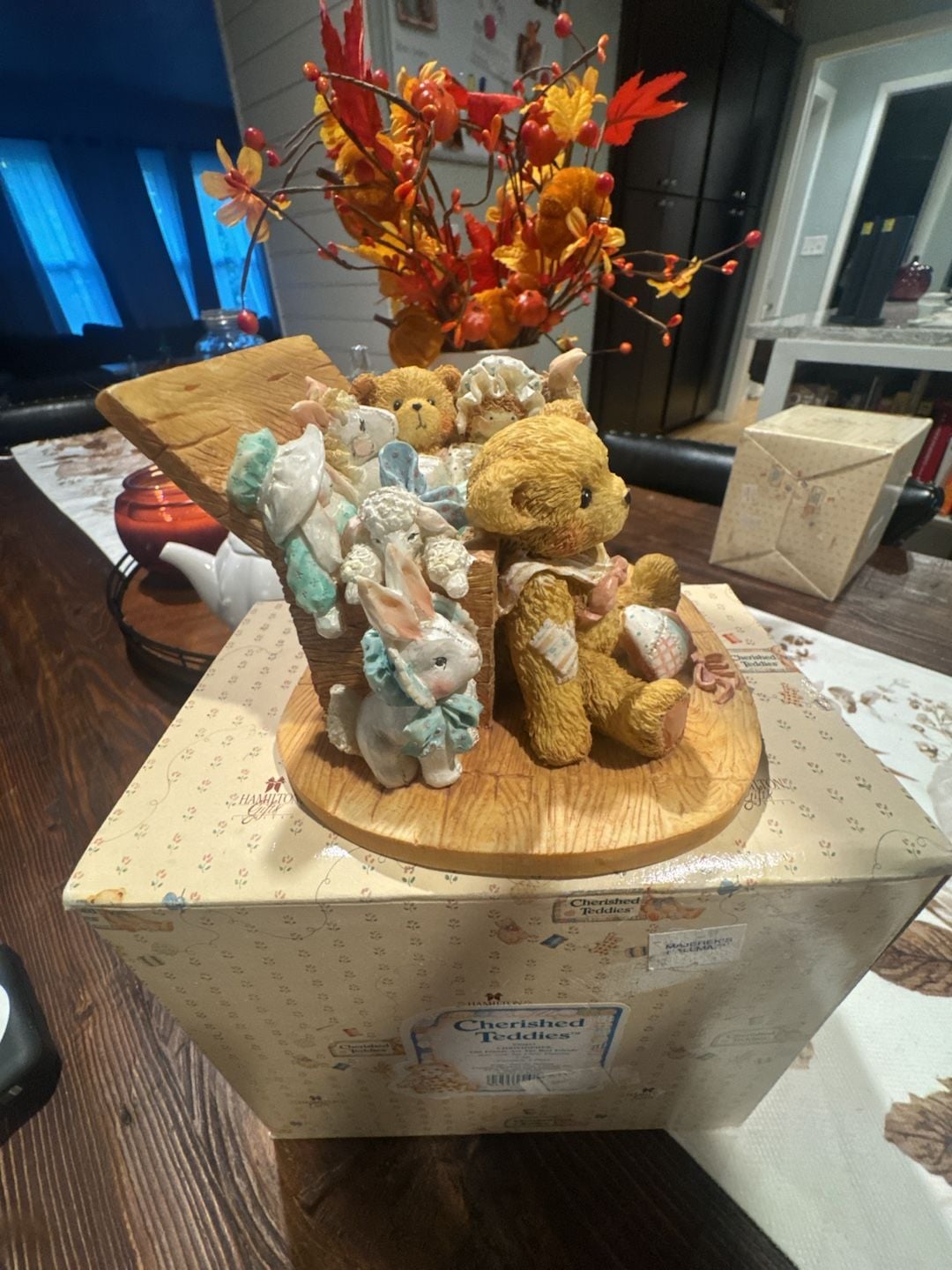 Enesco Cherished Teddies Christopher And Friends With Toy Chest # 950483 3