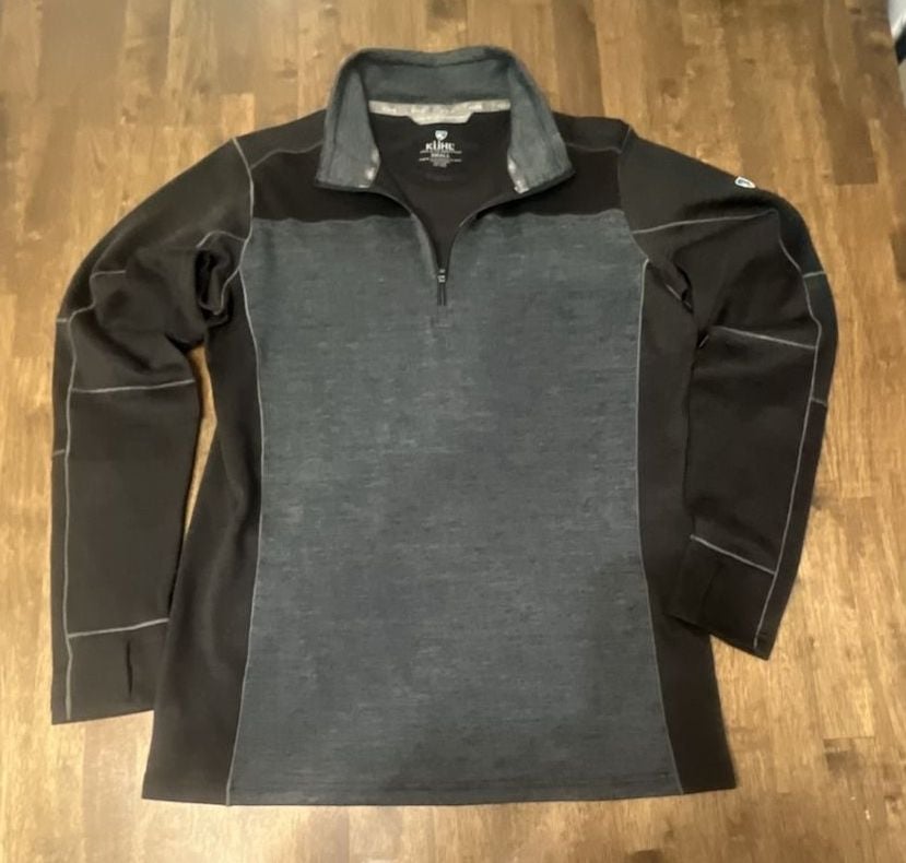 Kuhl Ryzer 1/4 Zip Pullover Size Small Gray Mock Neck Long Sleeve 2