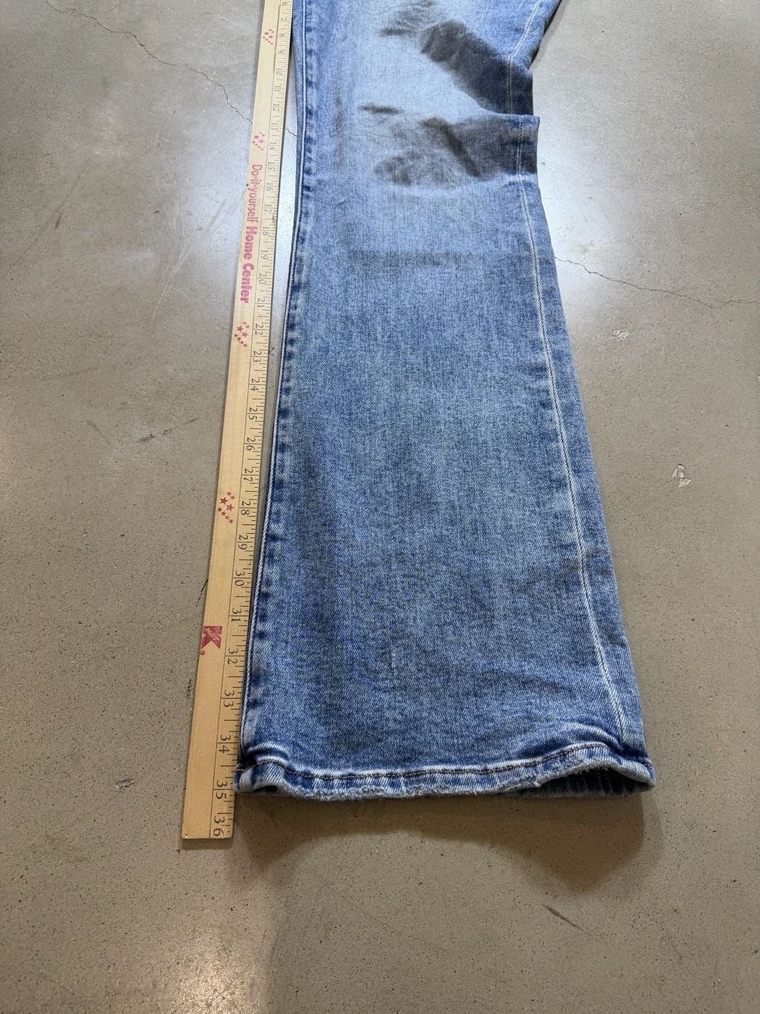 Bke Payton Bootcut Jeans Size 36x35 Blue Distressed Denim 7