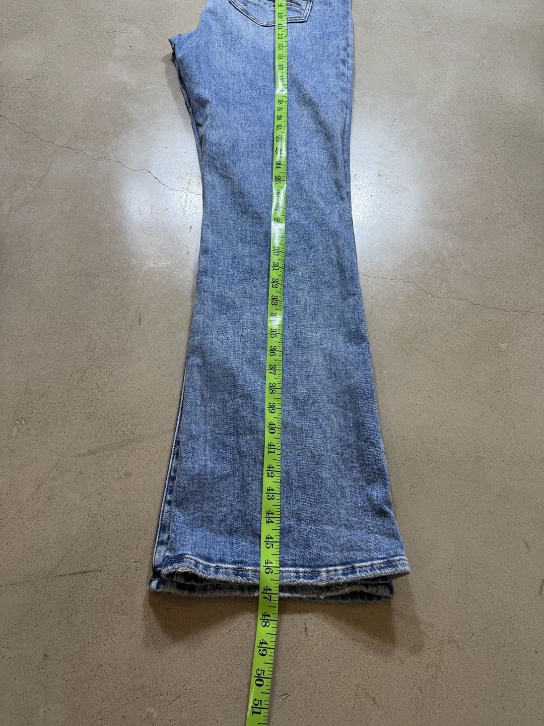 Bke Payton Bootcut Jeans Size 36x35 Blue Distressed Denim 8
