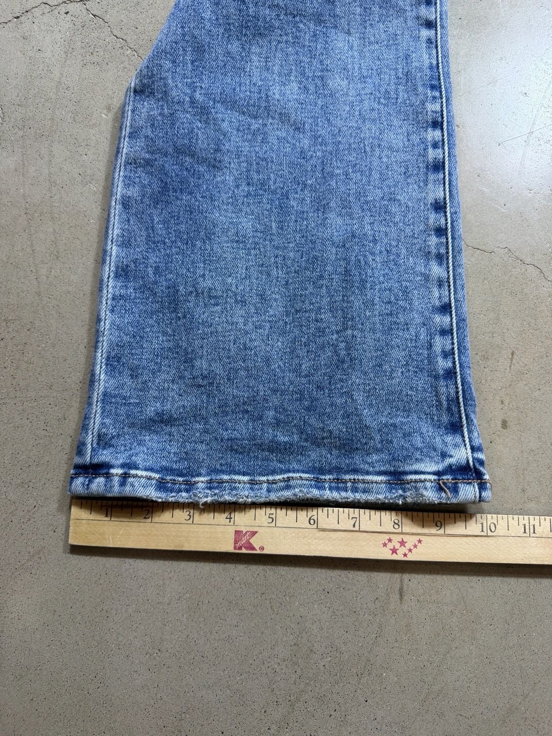 Bke Payton Bootcut Jeans Size 36x35 Blue Distressed Denim 9