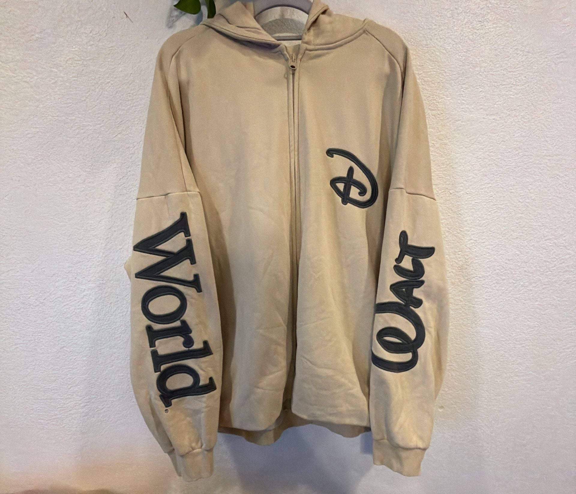 Disney Walt Disney World Zip Up Hoodie XL Tan 4