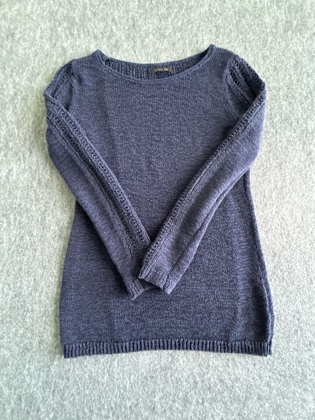 Rachel Zoe Sweater Size S Blue Cotton Blend Long Sleeve Knit 3
