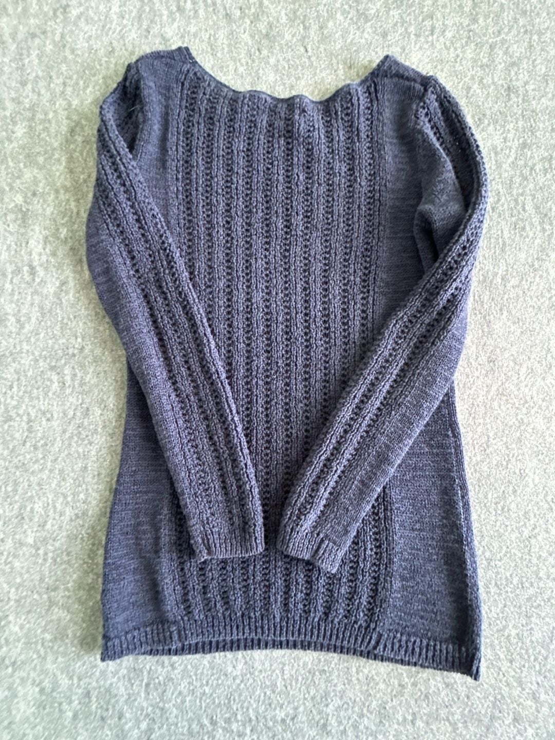 Rachel Zoe Sweater Size S Blue Cotton Blend Long Sleeve Knit 4