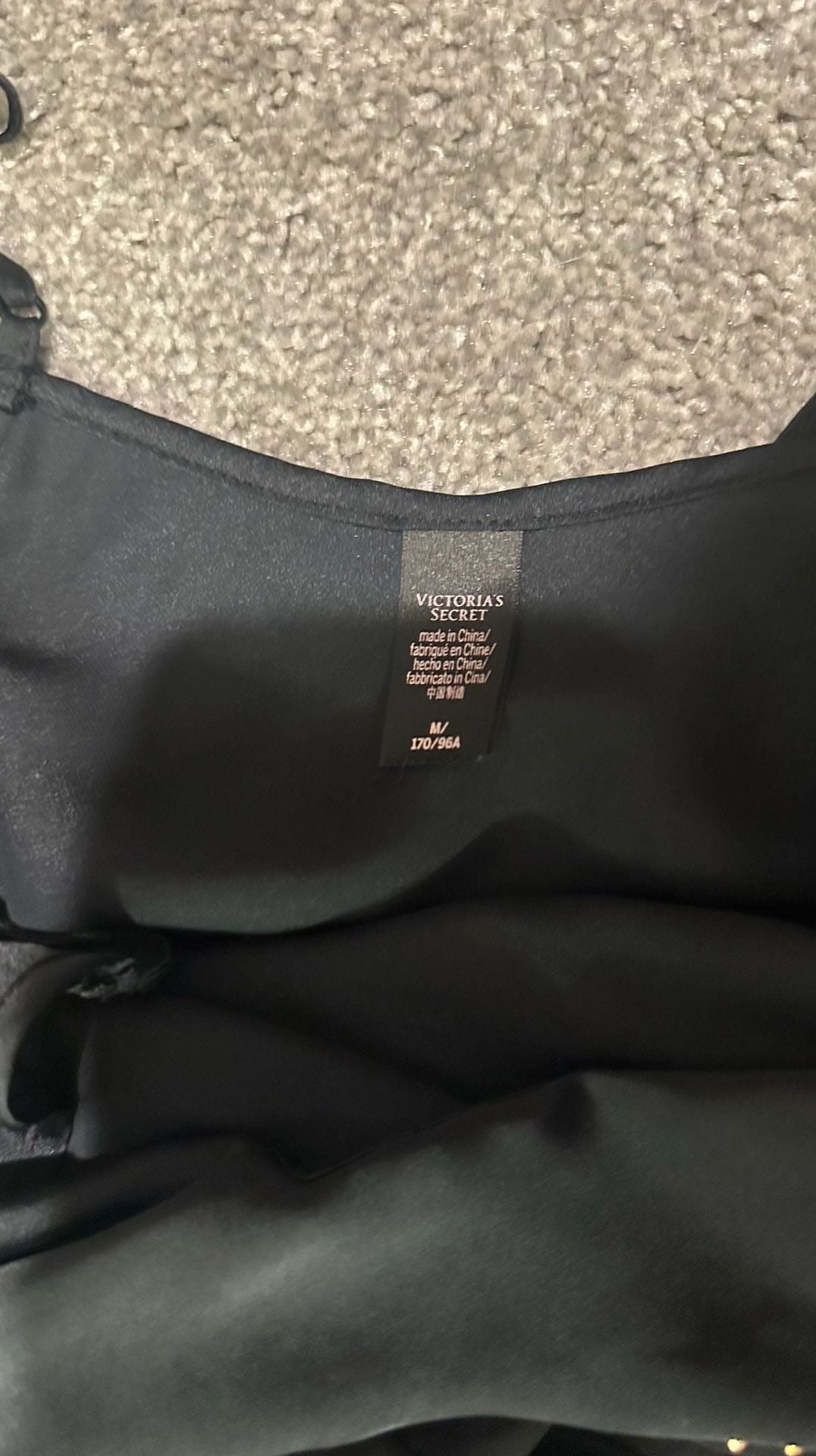 Victoria's Secret Slip Dress Size M Black Chiffon Ruffle Studded Y2K 4