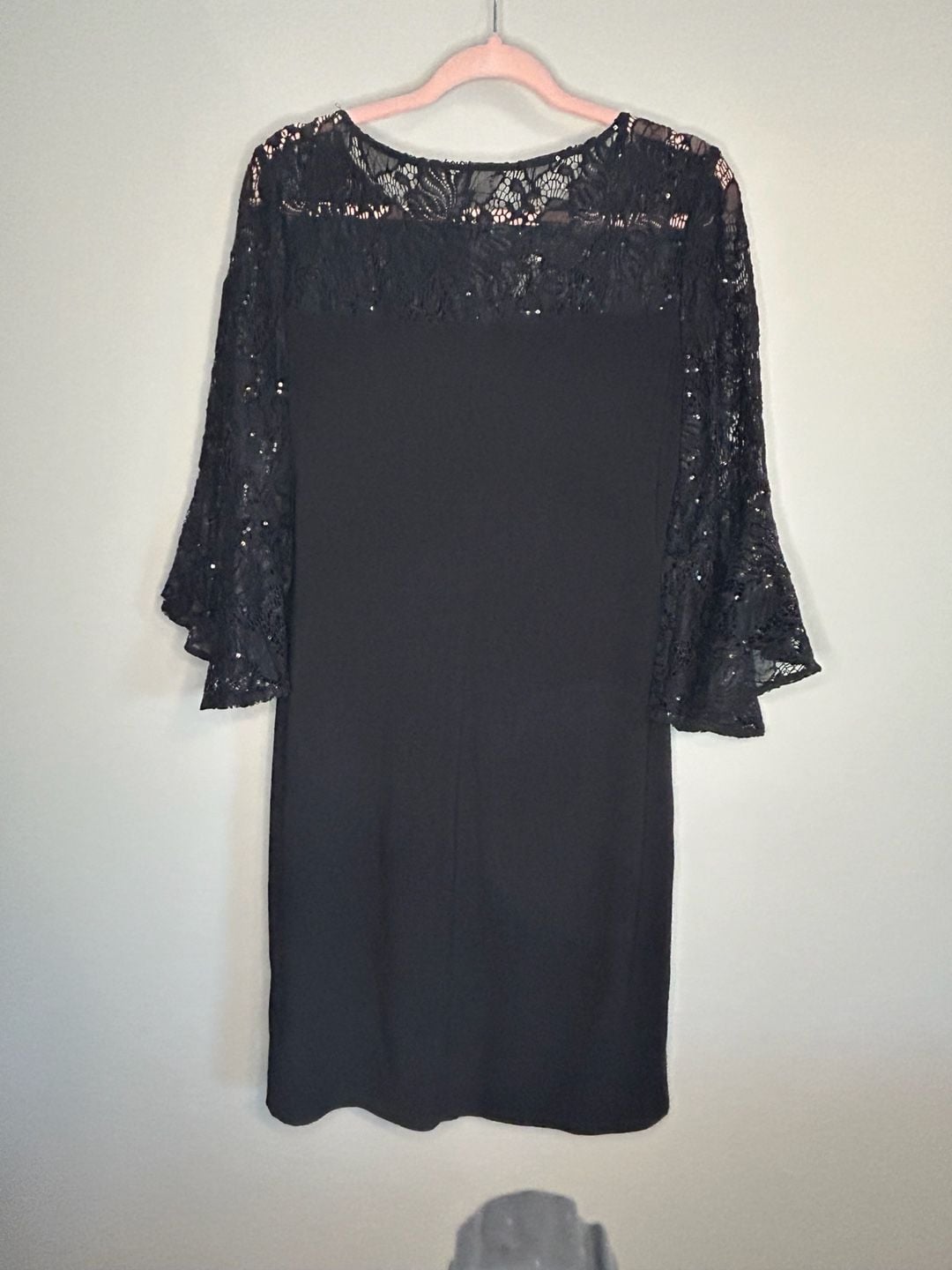 Lauren Ralph Lauren Black Lace Trim Dress 7