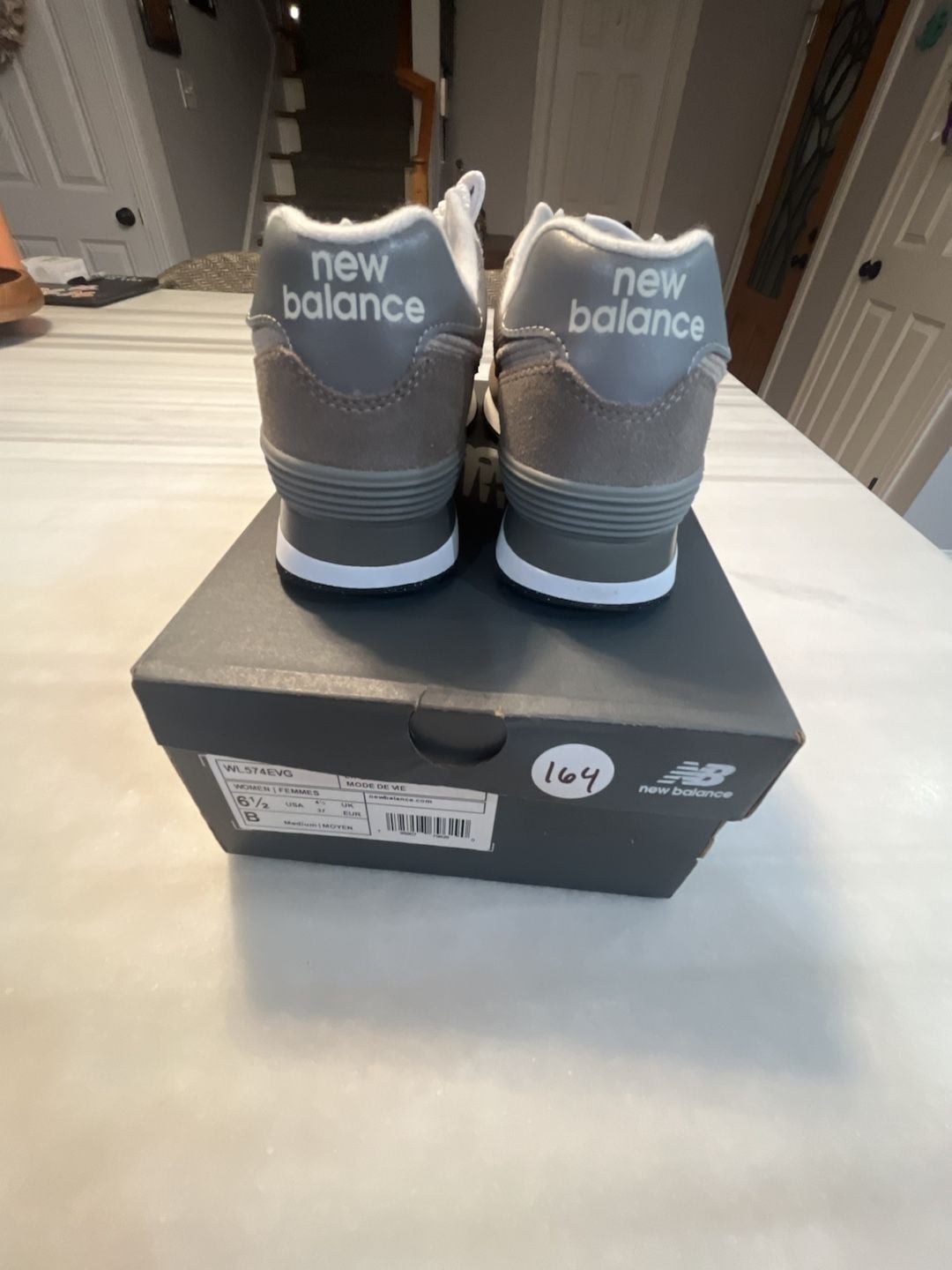 New Balance 574 Grey Suede Retro Sneakers Womens 6.5 8