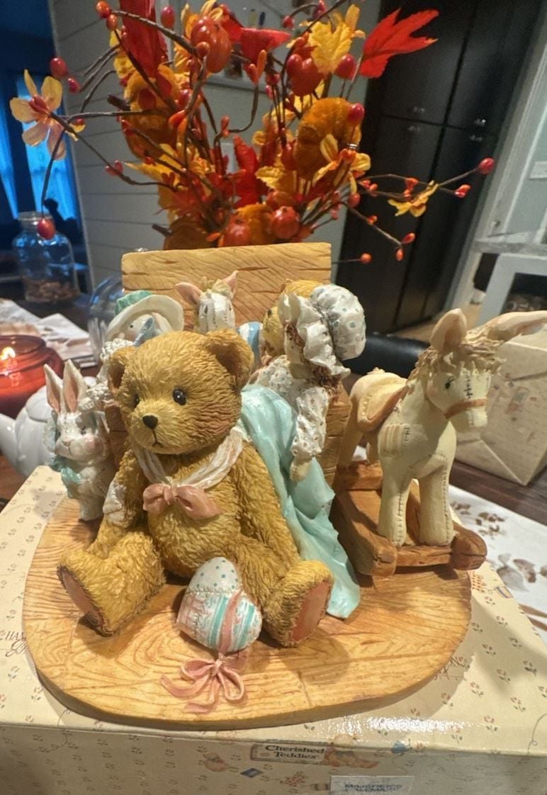 Enesco Cherished Teddies Christopher And Friends With Toy Chest # 950483 2