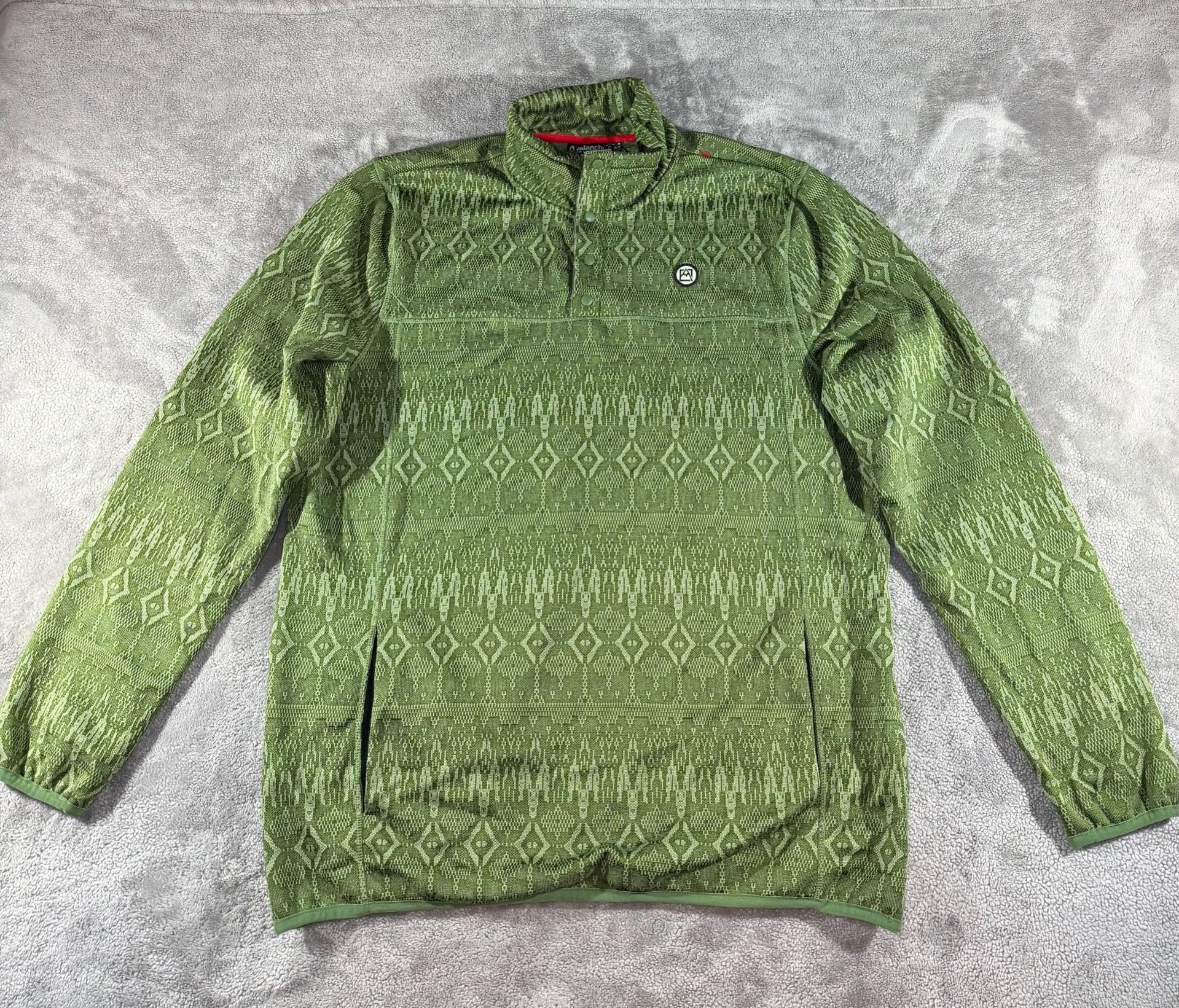 Avalanche Pullover Shirt Size XL Green Tapestry Aztec Geometric 2