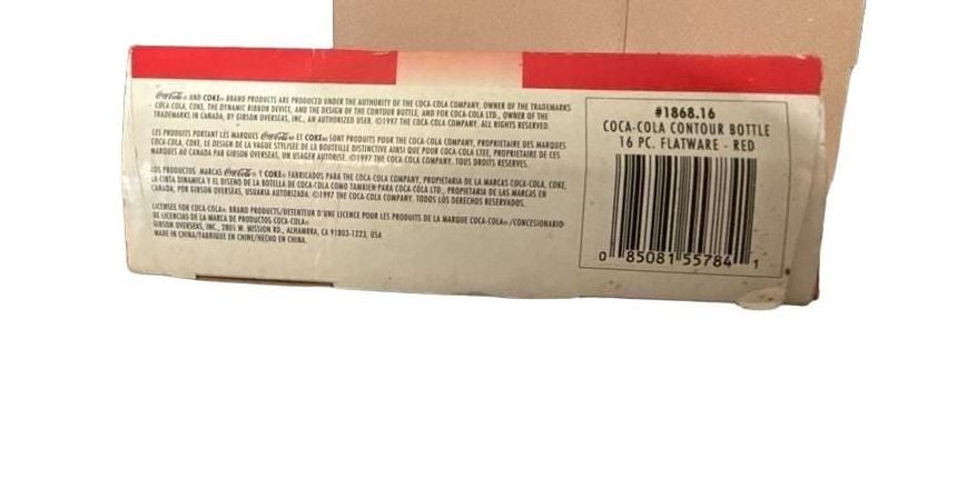 Coca-Cola Contour Bottle 16 Pc. Flatware Set Red Stainless Steel 5