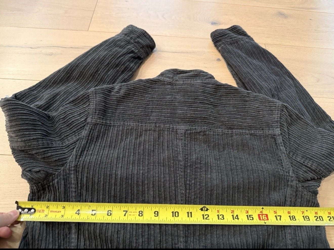 Faherty Acadia Utility Corduroy Jacket Size M Washed Black 9