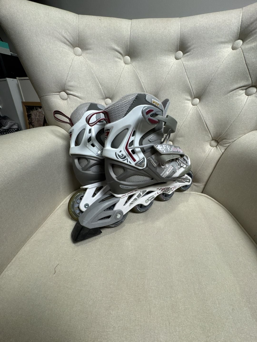 Rollerblade Spark 80 W Size 7 Grey White Inline Skates 3