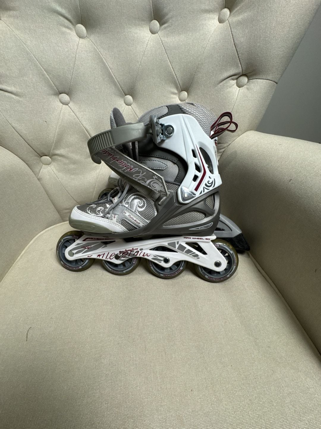Rollerblade Spark 80 W Size 7 Grey White Inline Skates 5