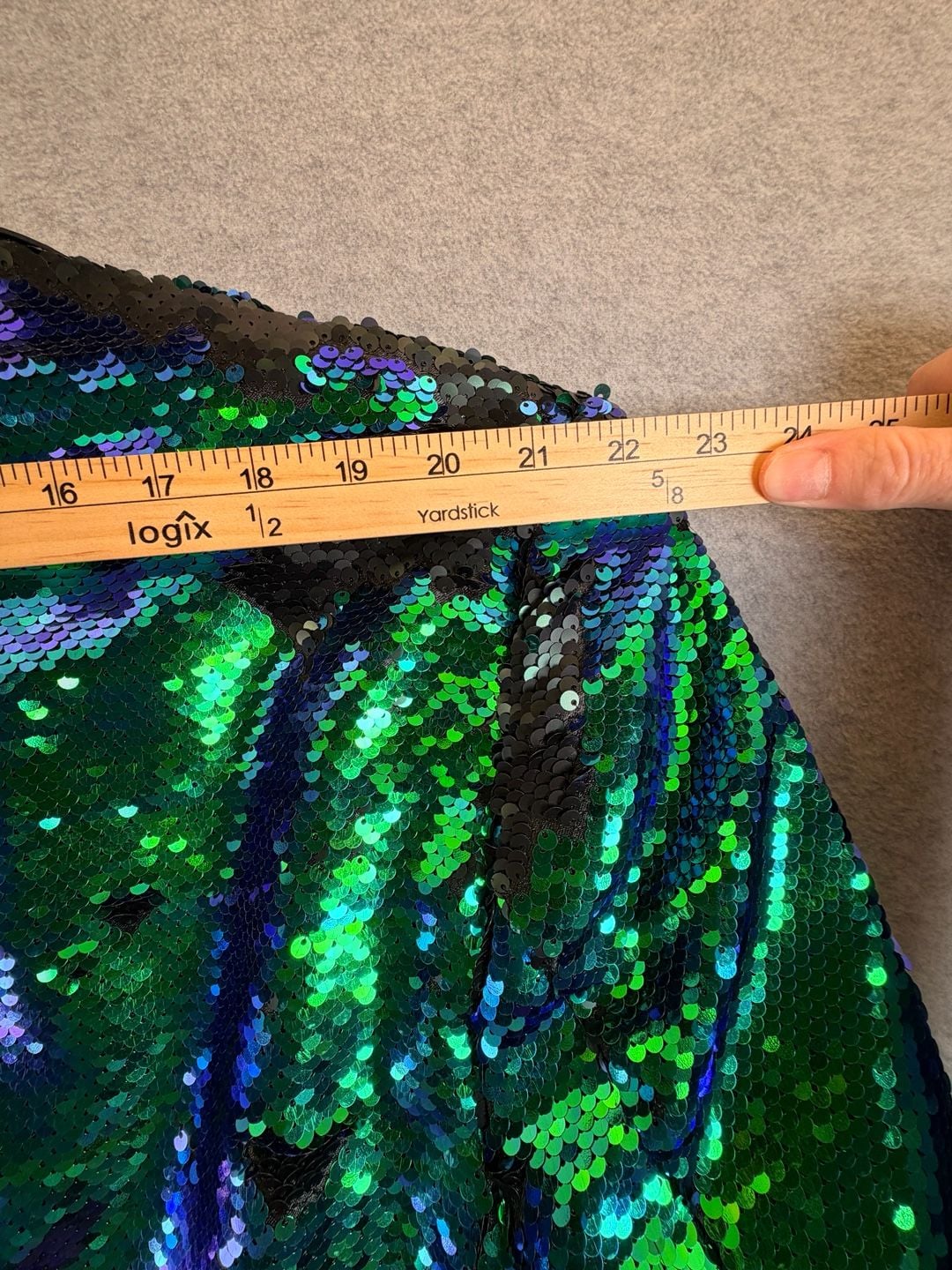 COOFANDY Sequin Blazer Tuxedo Jacket Green Blue Size XL 10