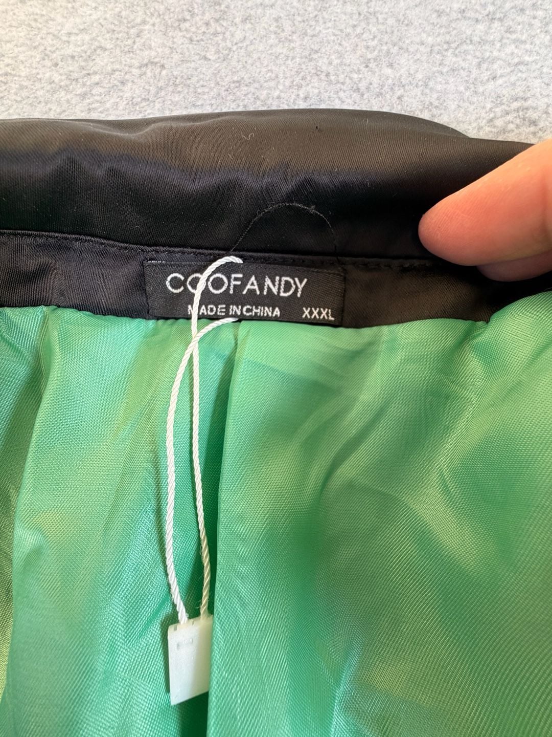 COOFANDY Sequin Blazer Tuxedo Jacket Green Blue Size XL 13