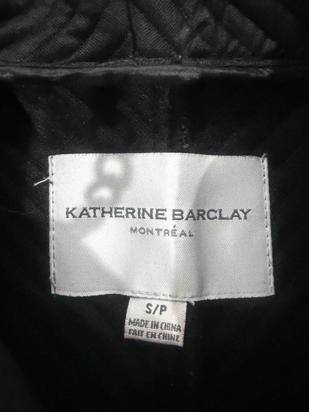 Katherine Barclay Quilted Jacket Size S Black Moto Asymmetrical Drape Grunge 5