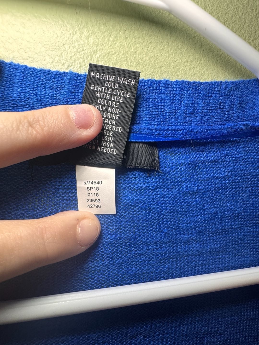 NWT Alfani Women’s XL Blue Linen Blend Open Front Waterfall Cardigan Lightweight 5