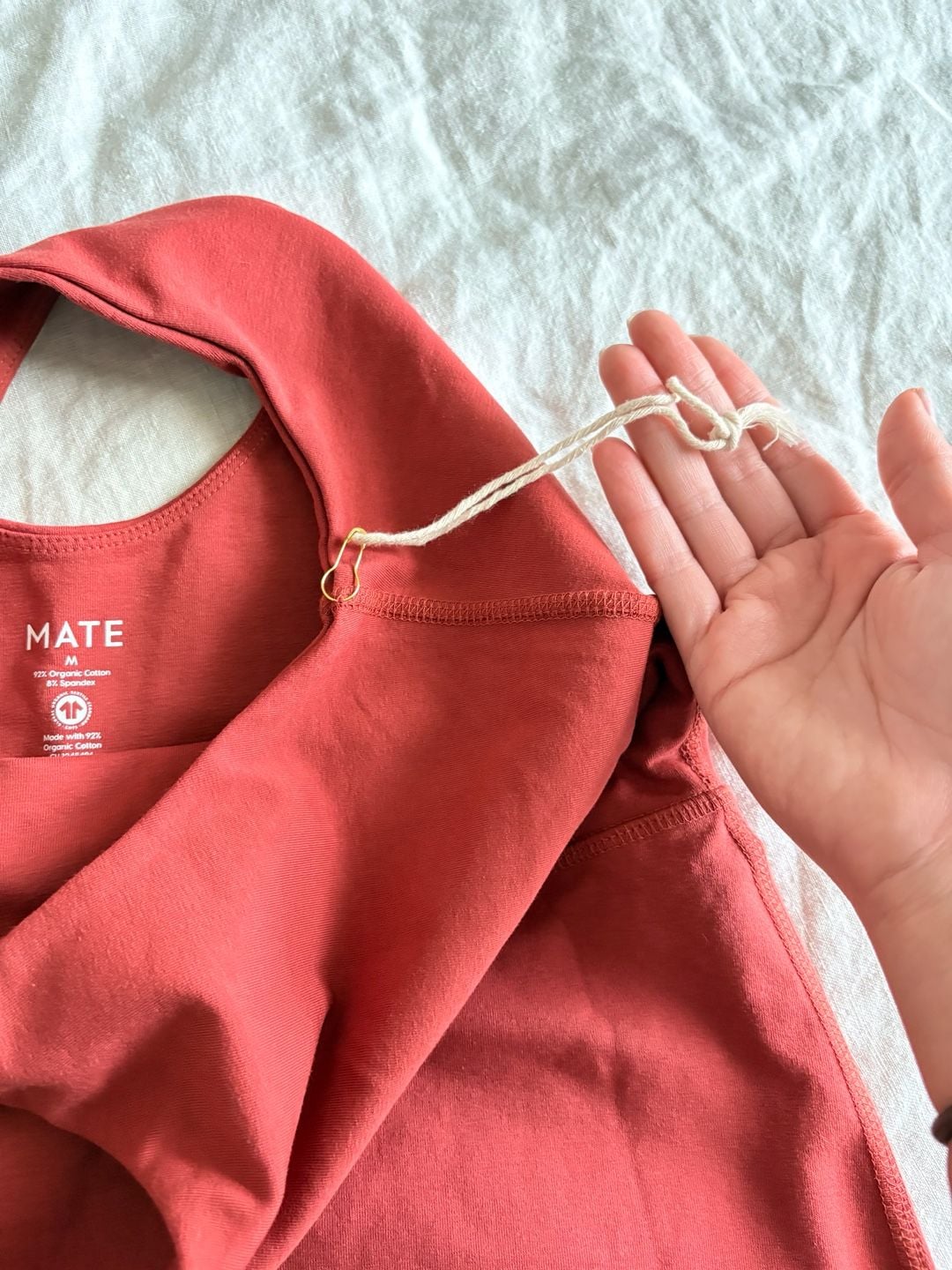 Mate The Label Organic Stretch Unitard in Chili Size M 7