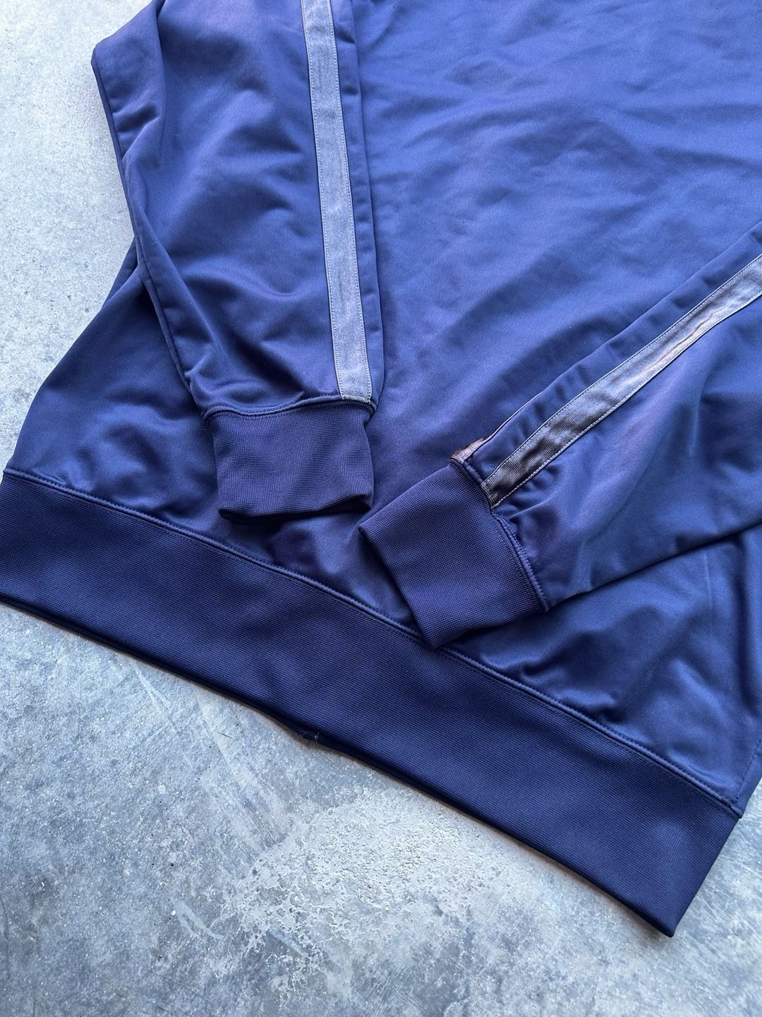 And1 Track Jacket Size L Navy Blue Full Zip Piping Vintage 7