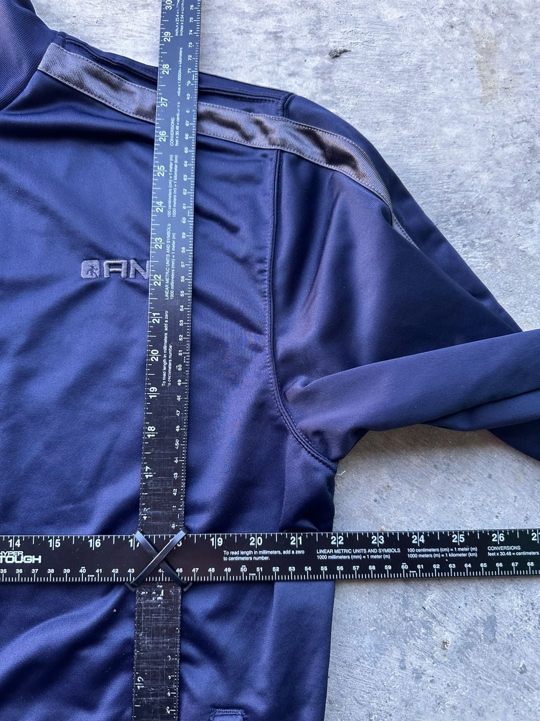And1 Track Jacket Size L Navy Blue Full Zip Piping Vintage 8