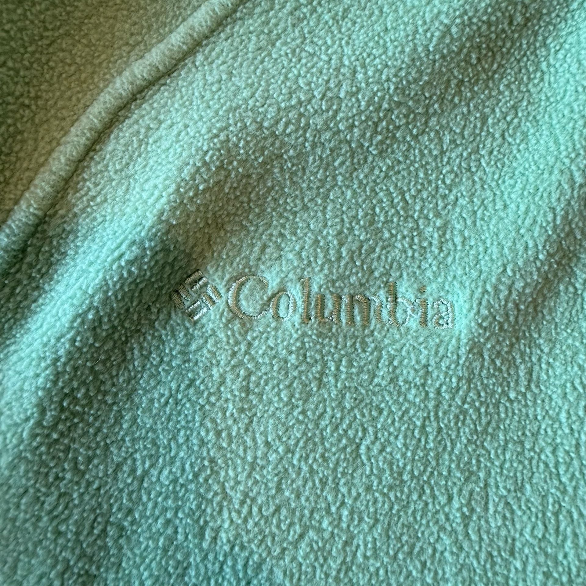 Columbia Fleece Jacket Womens M Lime Green Benton Springs Full Zip Up Sweater 4