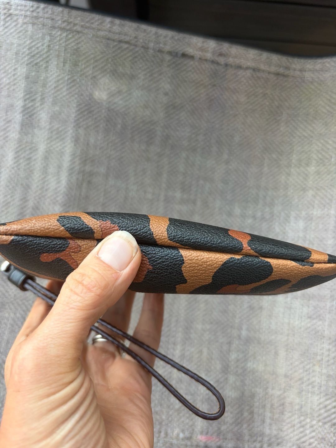 Coach Corner Zip Wristlet ocelot Leopard Print 6
