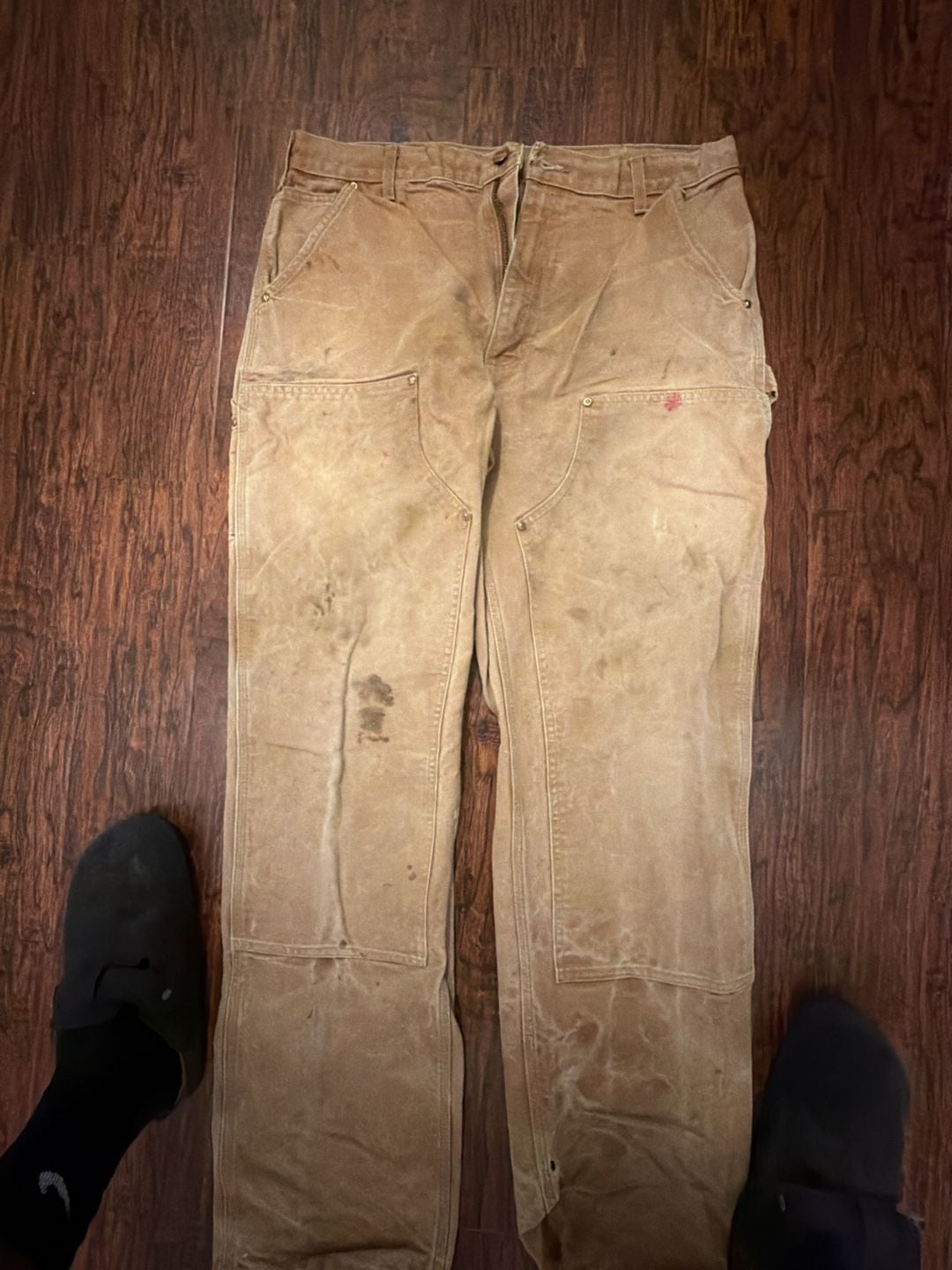 Carhartt B01 BRN Double-Knee Work Pants Size 36x36 Brown USA Made 4